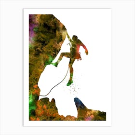 Rock Climbing Art Print