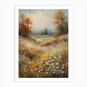 Vintage Oil Painting, Farmhouse Wall Decorations, Vintage Landscape, Vintage Landscape Oil Painting.14 Art Print