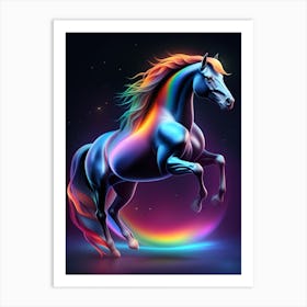 Rainbow Horse 16 Art Print