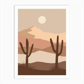 Cactus In The Desert 22 Art Print