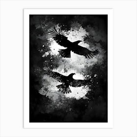 Ravens In Flight Art Print