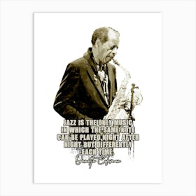 Ornette Coleman Jazz Music Legend VIntage style with Quotes Art Print