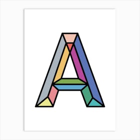 Initial A Art Print