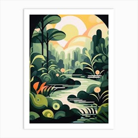 Jungle Abstract Minimalist 2 Art Print