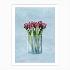 Tulips In A Vase Art Print