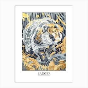 Badger Precisionist Illustration 1 Poster Art Print