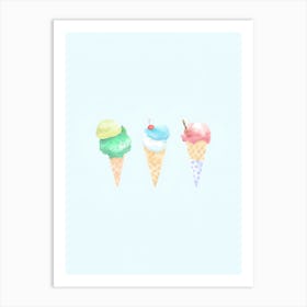 Ice Cream Cones Art Print