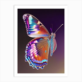 Painted Lady Butterfly Holographic 1 Art Print