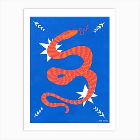 Snake And Stars Art Print