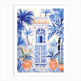 Blue And White Art Print