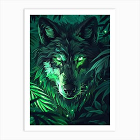 Wolf In The Jungle 14 Art Print