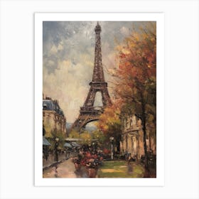 Eiffel Tower Paris France Pissarro Style 11 Art Print