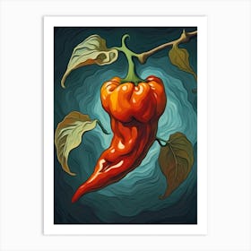 El Habanero, Red Hot Chilli Pepper Art Print