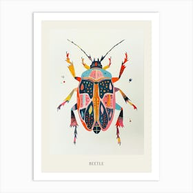 Colourful Insect Illustration Beetle 24 Poster Art Print