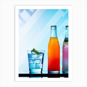 Three Drinks On A Table Art Print