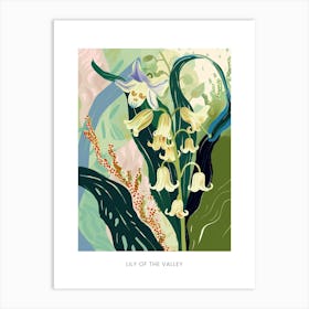 Colourful Flower Illustration Poster Lily Of The Valley 3 Art Print