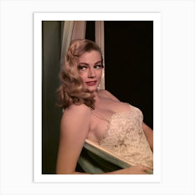 Swedish Actress Anita Ekberg Funny Art Print