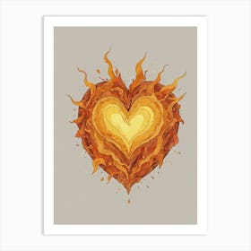 Heart Of Fire Canvas Print Art Print