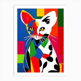 Cat abstract 1 Art Print