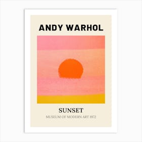 Sunset By Andy Warhol Art Print