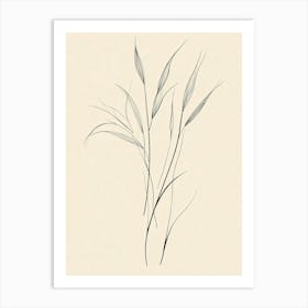 Drawing Of Grass Art Print