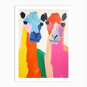 Colourful Kids Animal Art Camel 1 Art Print