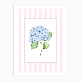 Pink And Blue Hydrangea 3 Art Print