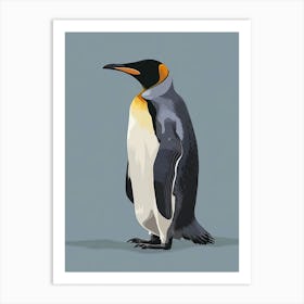 King Penguin King George Island Minimalist Illustration 3 Art Print