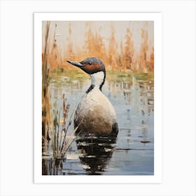 Bird Painting Common Loon 3 Art Print