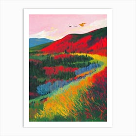 Abisko National Park Sweden Abstract Colourful Art Print