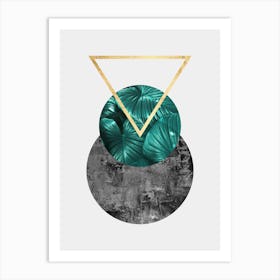 Geometric and botanical 2 Art Print