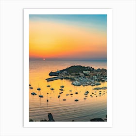 Sunset In Port Soller Mallorca Art Print