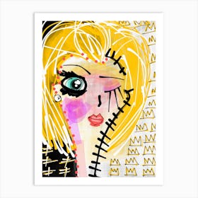 Girl With Yellow Hair Art Print