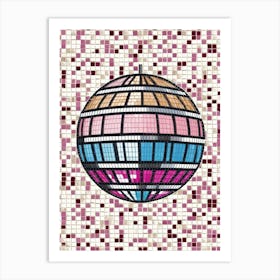 Mosaic Disco Ball 1 Art Print