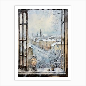 Winter Cityscape Krakow Poland 5 Art Print