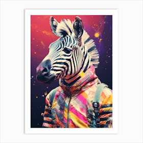 Space Zebra Art Print