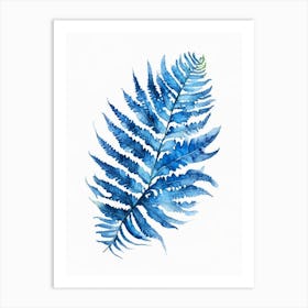 Blue Star Fern Watercolour Art Print