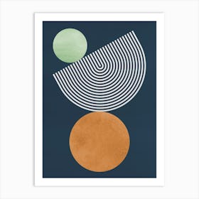 Circles and lines 20 Art Print