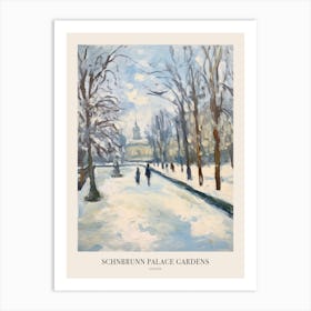 Winter City Park Poster Schnbrunn Palace Gardens Vienna 2 Art Print