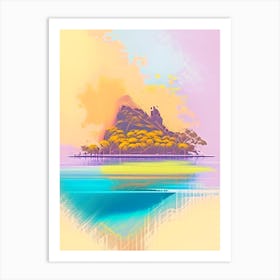 Galapagos Islands Ecuador Watercolour Pastel Tropical Destination Art Print