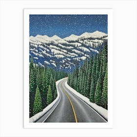 Snoqualmie Pass Retro Pop Art 25 Art Print