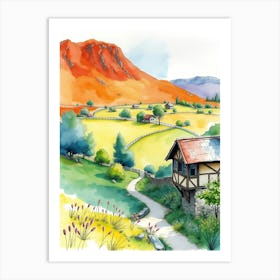 Watercolor Landscape Art Print