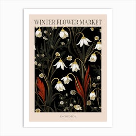 Snowdrop 2 Winter Flower Market Poster Art Print