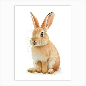 Beveren Rabbit Kids Illustration 2 Art Print