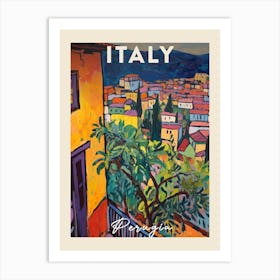 Perugia Italy 2 Fauvist Painting Travel Poster Art Print