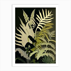 Ebony Spleenwort Rousseau Inspired Art Print