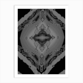 Abstract Black And White Pattern 10 Art Print