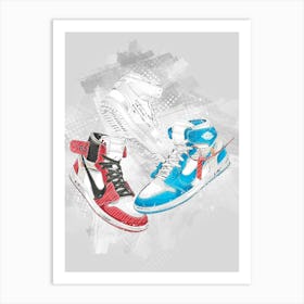 Jordan Off White Watercolor Art Print