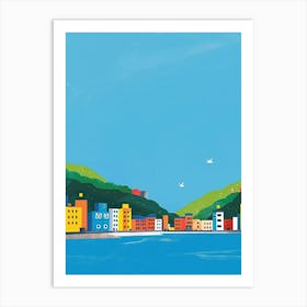 Kobe Japan 2 Colourful Illustration Art Print