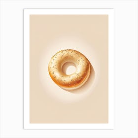 Doughy Bagel Marker Art 1 Art Print